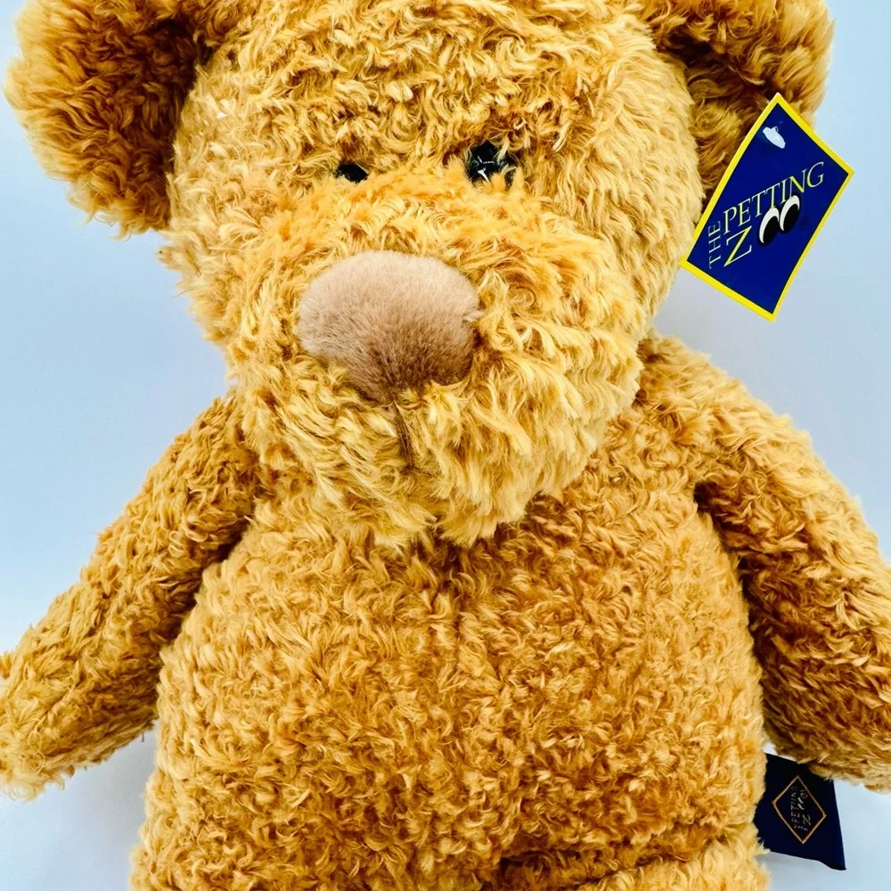 Petting Zoo 1994 16” Curly Haired‎ Plush Teddy Bear NWT